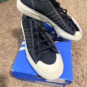 Black Adidas Canvas High-Top Sneakers